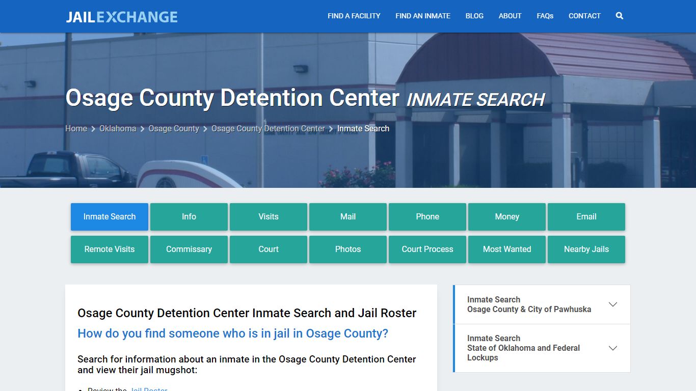 Osage County Detention Center Inmate Search - Jail Exchange